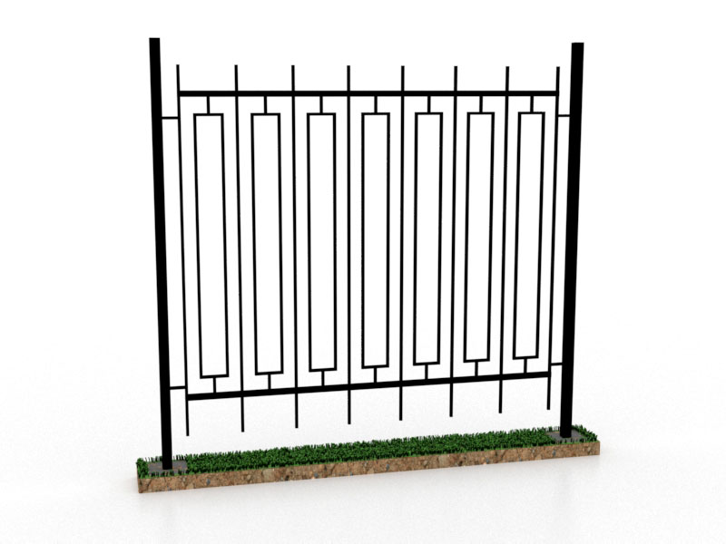 Металлический забор сварной секционный