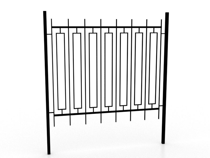 Металлический забор сварной секционный