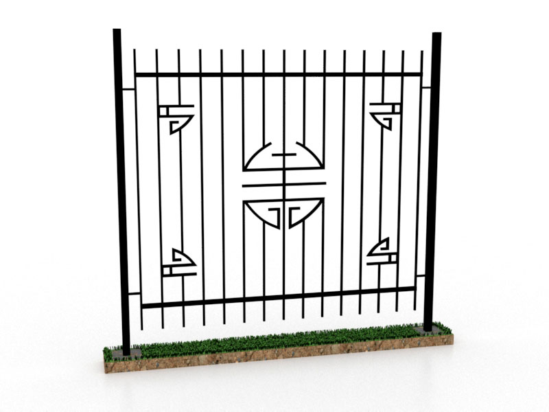 Металлический забор сварной секционный