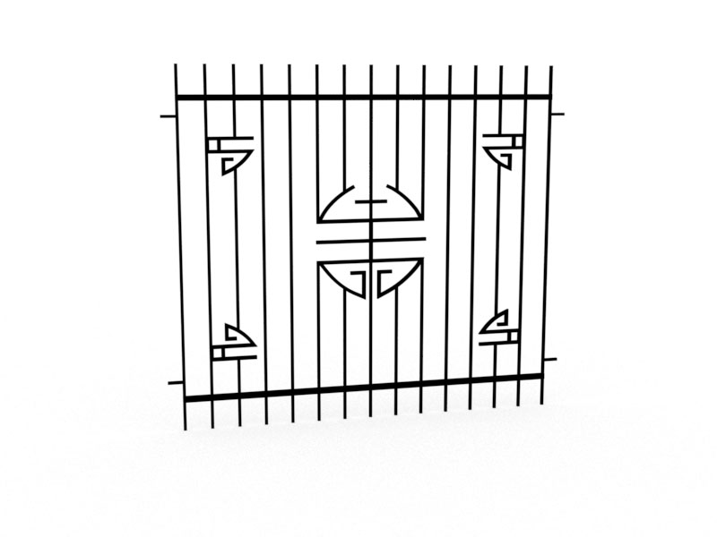Металлический забор сварной секционный