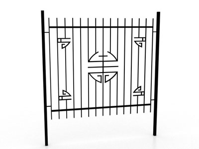 Металлический забор сварной секционный